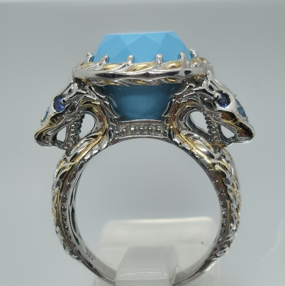 Host Pick Rare retired Michael Valitutti Sleeping Beauty Turquoise Ring